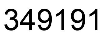 Number 349191 black image