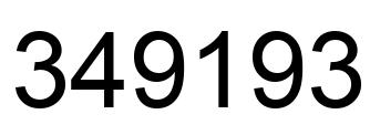 Number 349193 black image