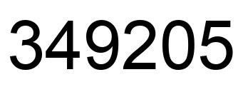 Número 349205 imagen negro