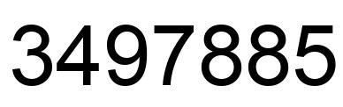 Number 3497885 black image