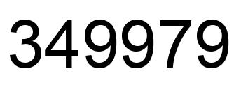 Number 349979 black image