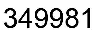 Número 349981 imagen negro