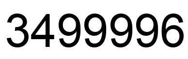 Número 3499996 imagen negro