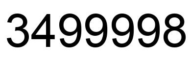 Número 3499998 imagen negro