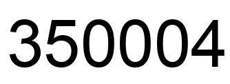 Número 350004 imagen negro