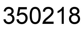 Número 350218 imagen negro