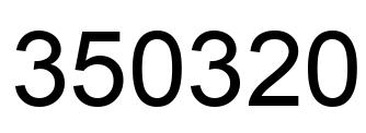 Number 350320 black image