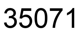 Número 35071 imagen negro