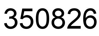 Number 350826 black image