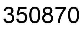 Número 350870 imagen negro