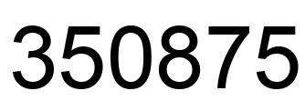 Number 350875 black image