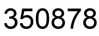 Number 350878 black image