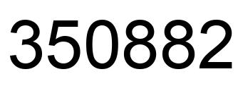 Number 350882 black image