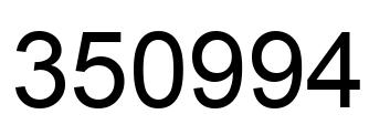 Number 350994 black image