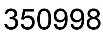 Number 350998 black image