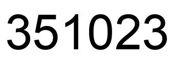 Número 351023 imagen negro