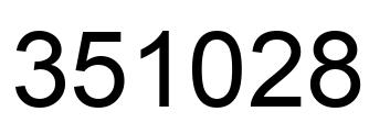 Number 351028 black image