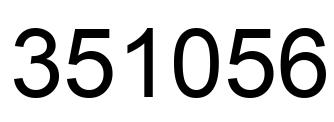 Number 351056 black image