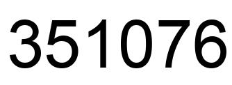 Number 351076 black image