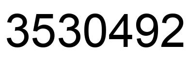 Número 3530492 imagen negro