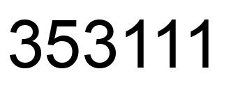 Número 353111 imagen negro