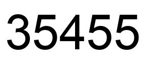 Number 35455 black image