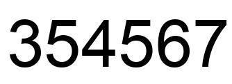 Número 354567 imagen negro