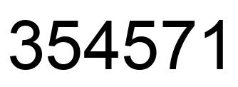 Number 354571 black image