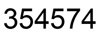 Número 354574 imagen negro