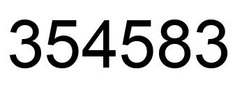 Número 354583 imagen negro