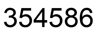 Número 354586 imagen negro