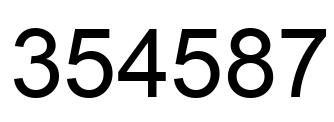 Número 354587 imagen negro