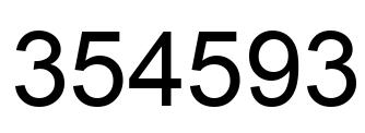 Número 354593 imagen negro