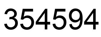 Número 354594 imagen negro