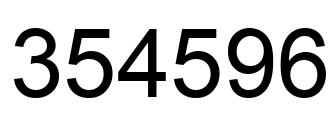 Número 354596 imagen negro