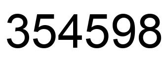 Número 354598 imagen negro