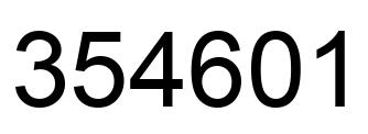Número 354601 imagen negro