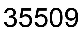 Número 35509 imagen negro