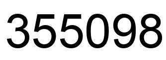 Number 355098 black image