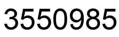 Number 3550985 black image