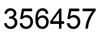 Number 356457 black image