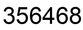 Number 356468 black image