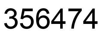 Number 356474 black image