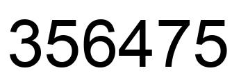 Number 356475 black image
