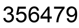 Number 356479 black image