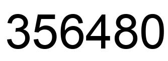 Number 356480 black image