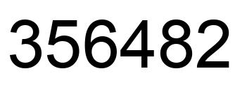 Number 356482 black image