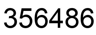 Number 356486 black image
