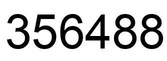 Number 356488 black image