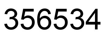 Number 356534 black image